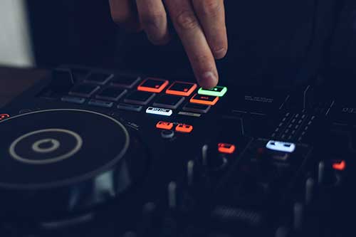 DJ performing at event